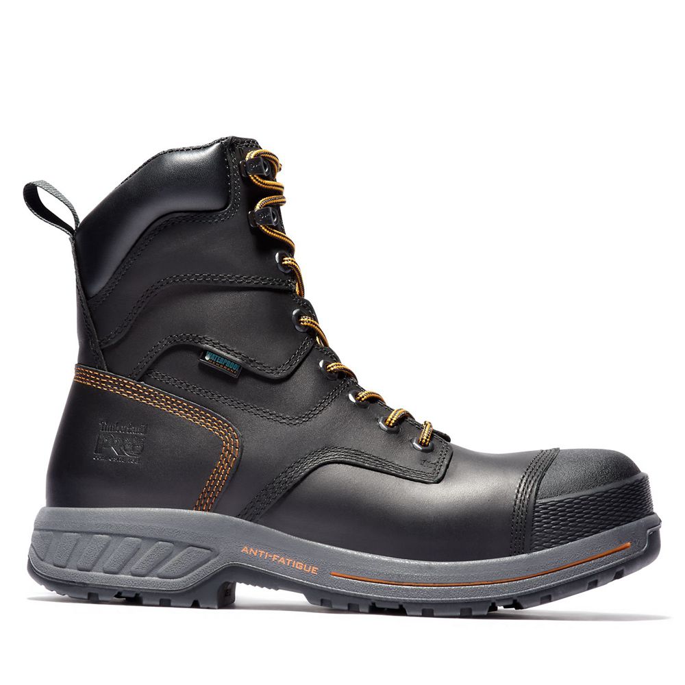 Timberland Μποτακια Εργασίας Ανδρικα Μαυρα - Pro® Endurance Hd 8" Comp Toe - Greece 4537281-TO